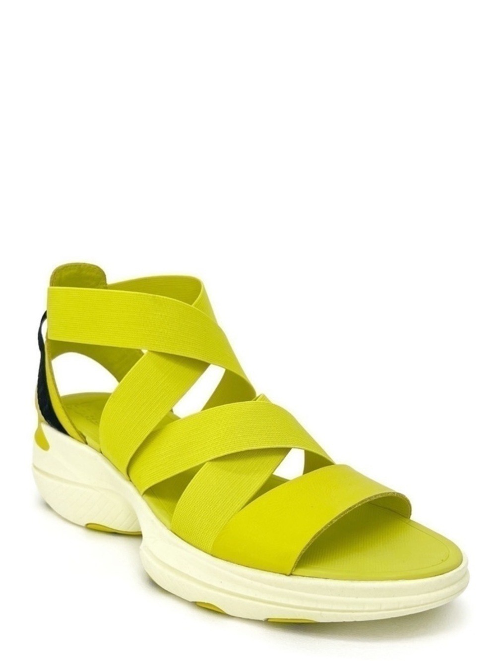 NEW Sorel Explorer Blitz Wedge Sandal Women’s Size 9 Bolt Yellow/Green Leather